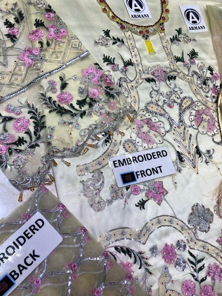 Pakistani Stitched Embroidery Party Wear Dresses Ready To Ship