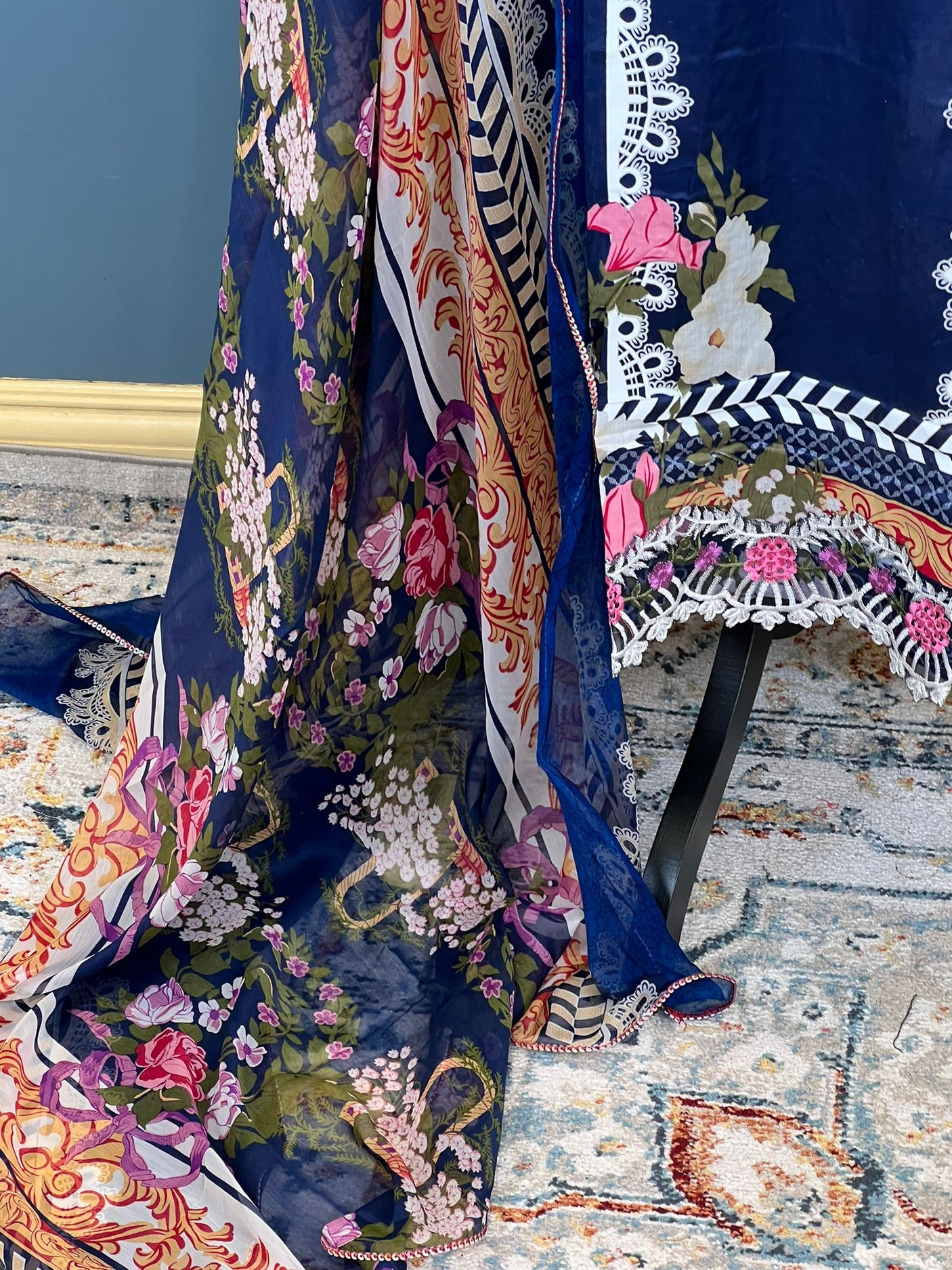 Pakistani Stitched Embroidered lawn Salwar kameez ready to ship