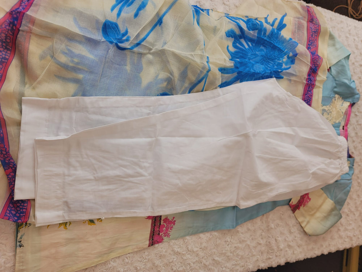 Indian Cotton Stitched Embroidery Suit Ready To Ship