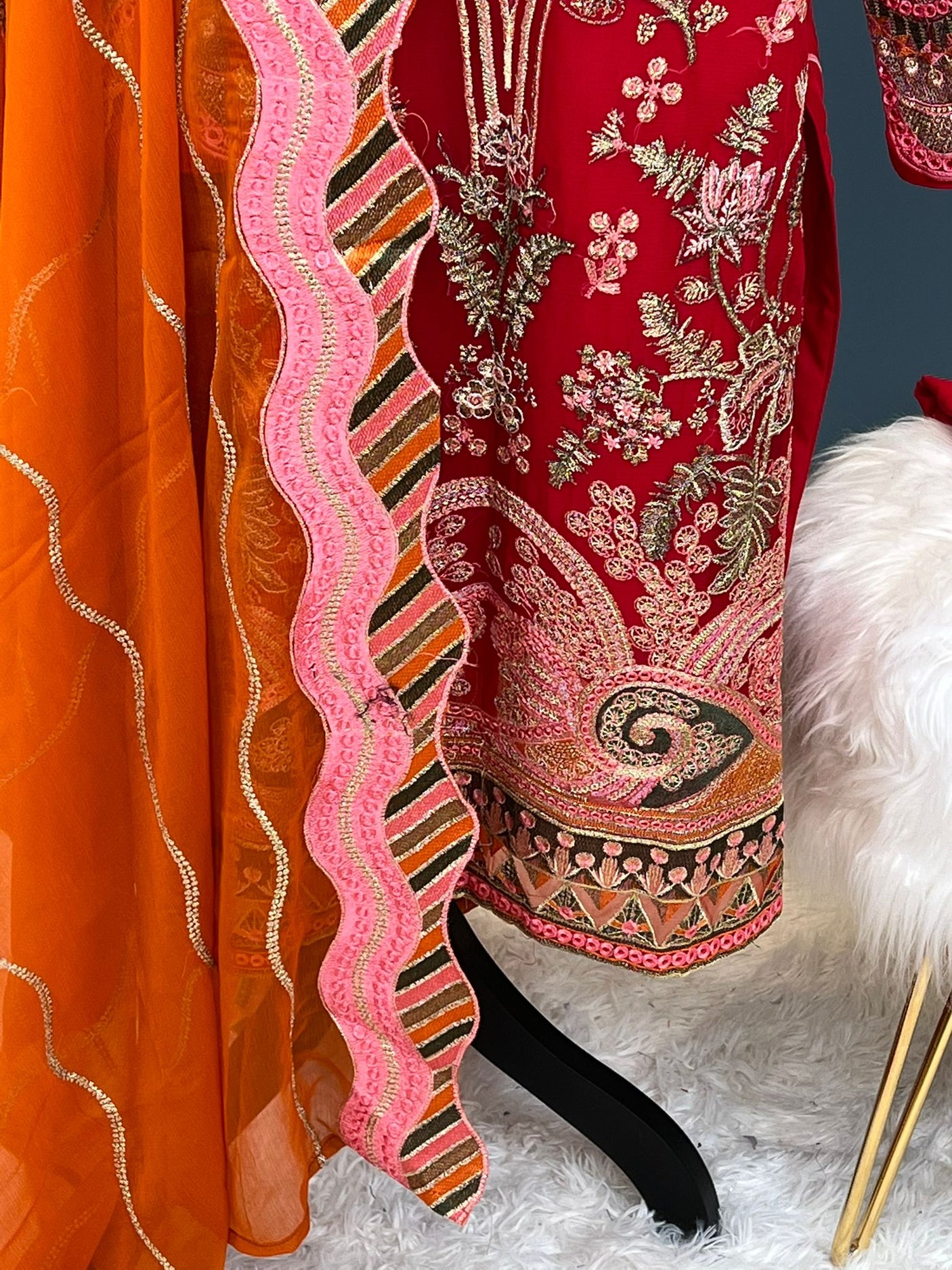 Pakistani Stitched Embroidery Party Wear Dresses Ready To Ship