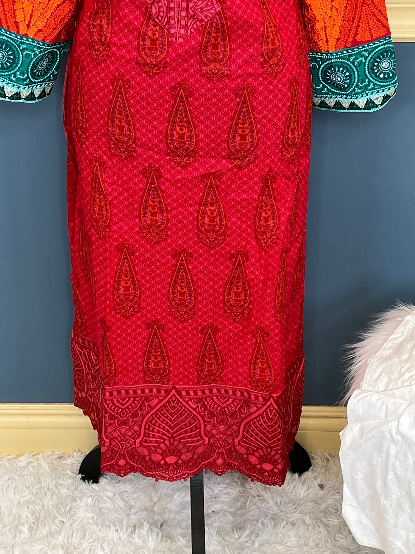 Pakistani Stitched Embroidery Lawn Suit Ready To Ship