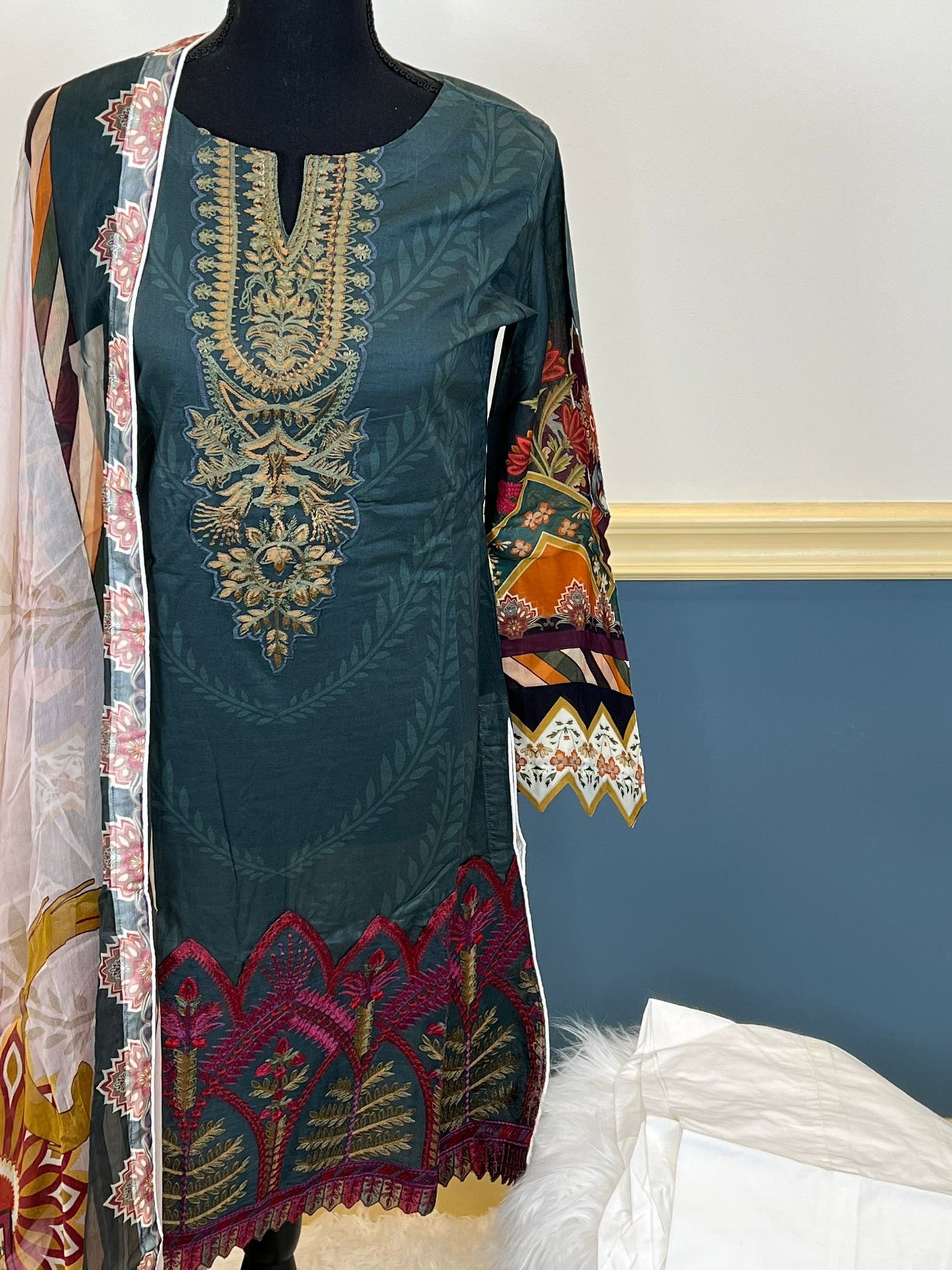 Pakistani Stitched Embroidery Party Wear Dresses Ready To Ship