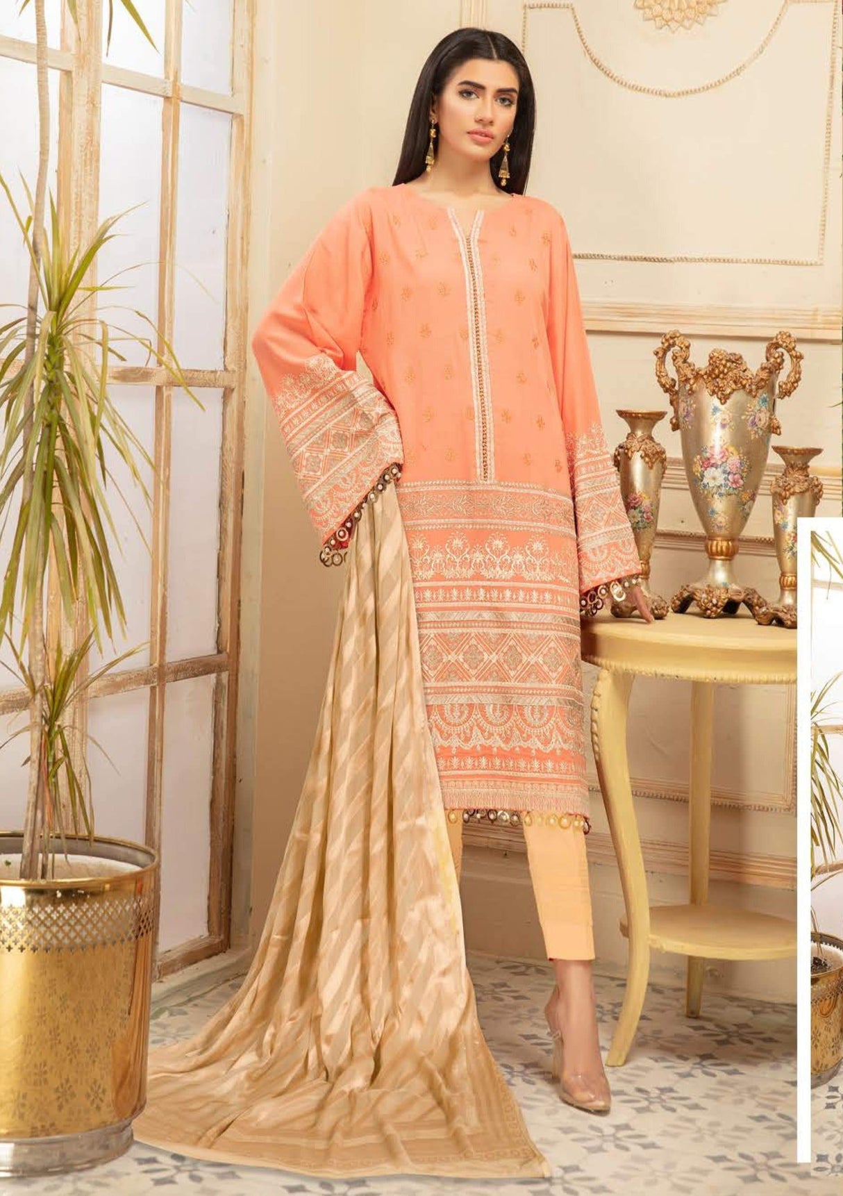 Johra Pinks Embroidered lawn Collection-100% Original Guaranteed