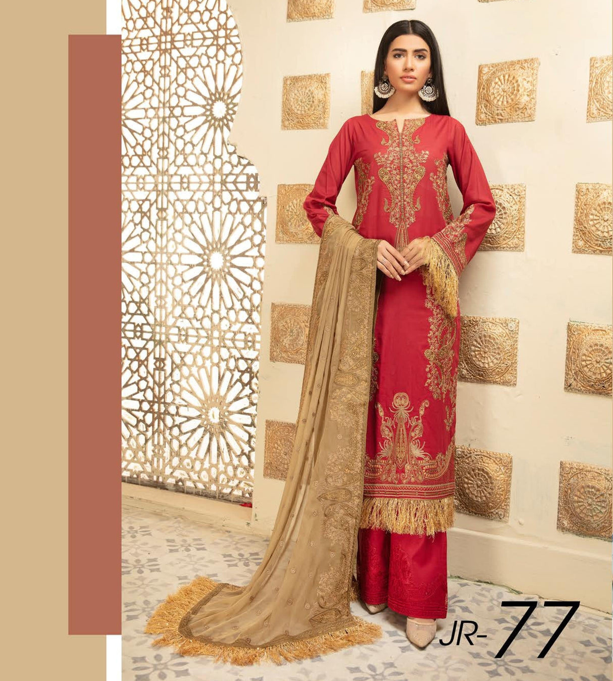 Johra Pinks Embroidered lawn Collection-100% Original Guaranteed