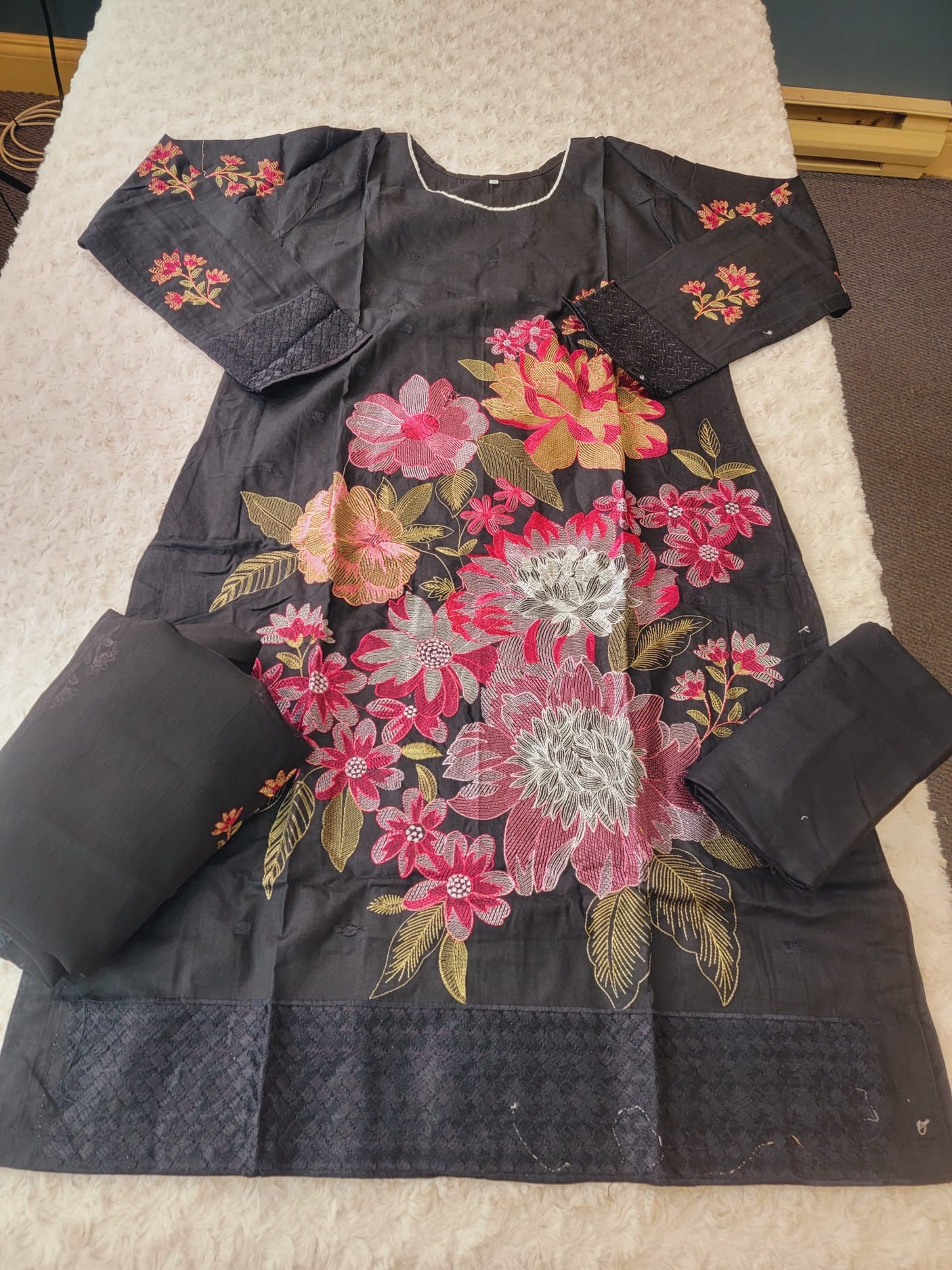 Pakistani Stitched Embroidery luxury lawn Dresses Ready To Ship