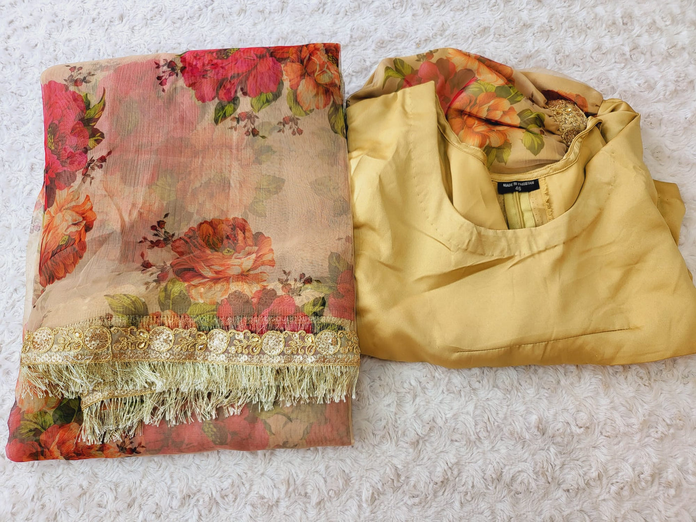 Pure Organza Saree with Stiched Blouse