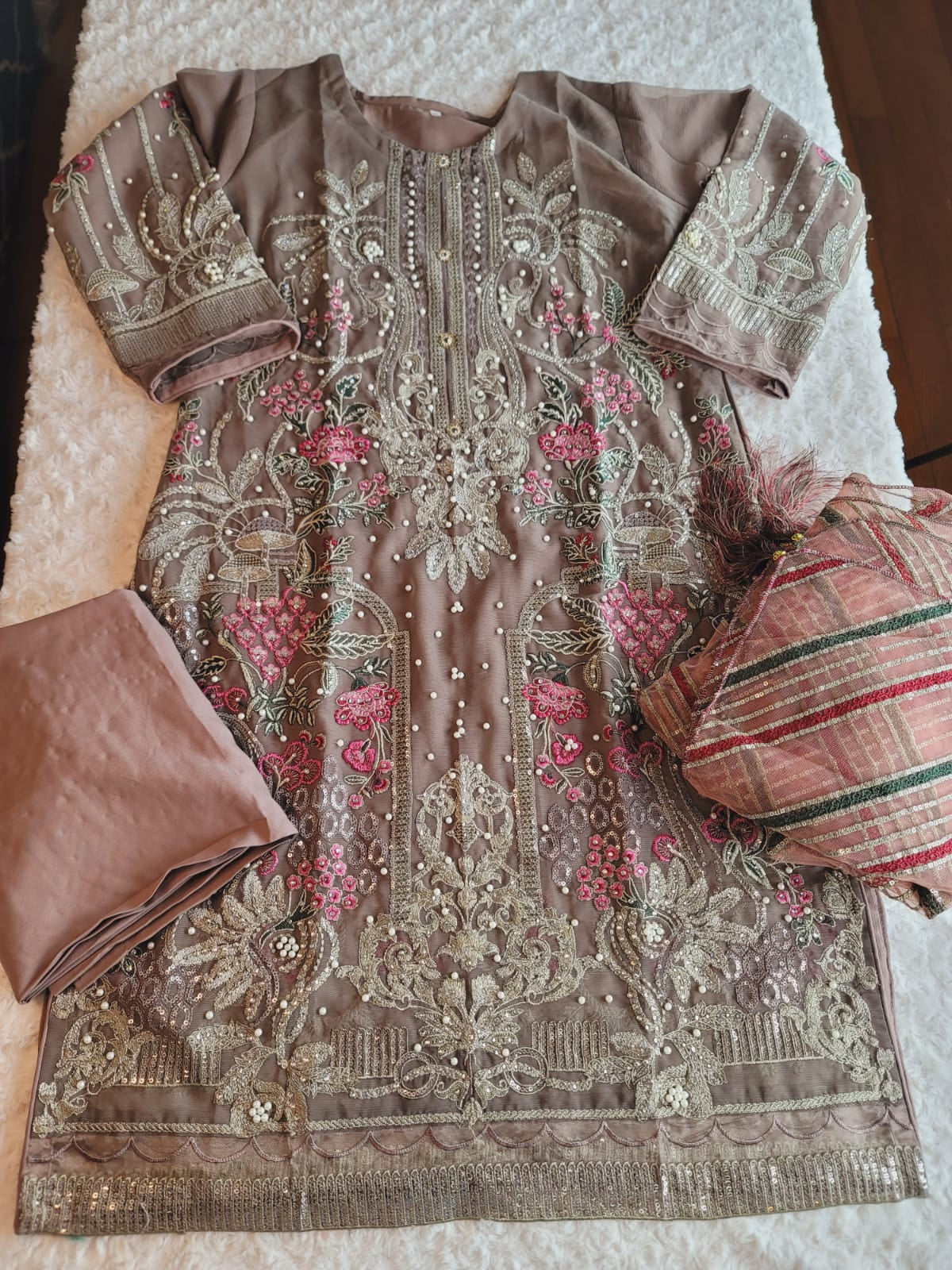 Pakistani Stitched Embroidery Party Wear Dresses Ready To Ship