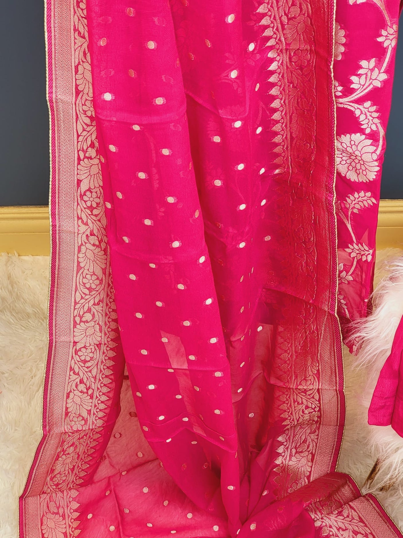 Pure Khaddi Georgette Banarasi Salwer Kamiz