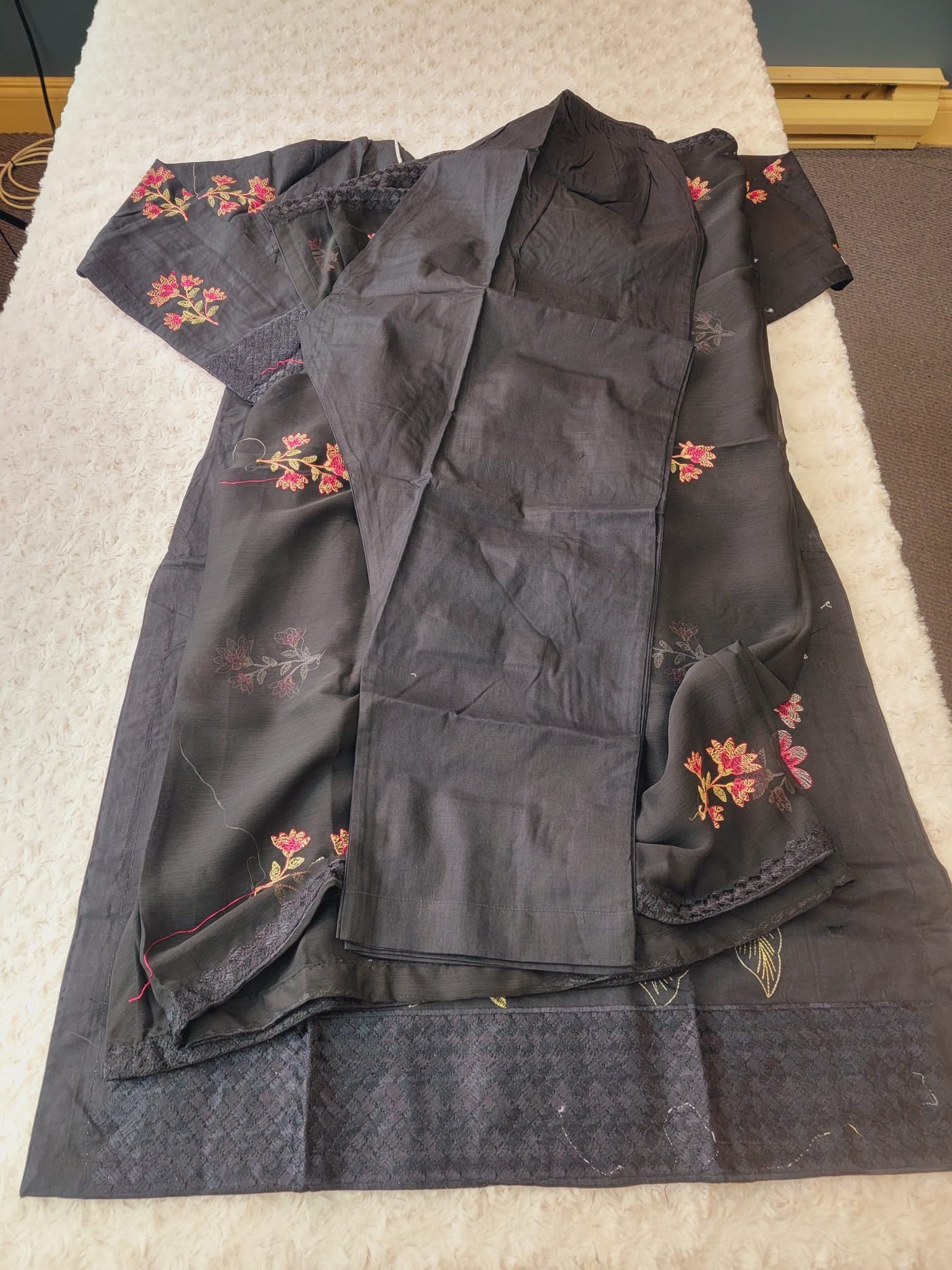 Pakistani Stitched Embroidery luxury lawn Dresses Ready To Ship