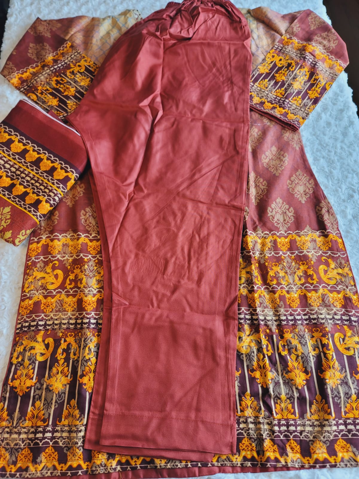 Pakistani Linen Embroidered Salwar kameez Ready To Ship