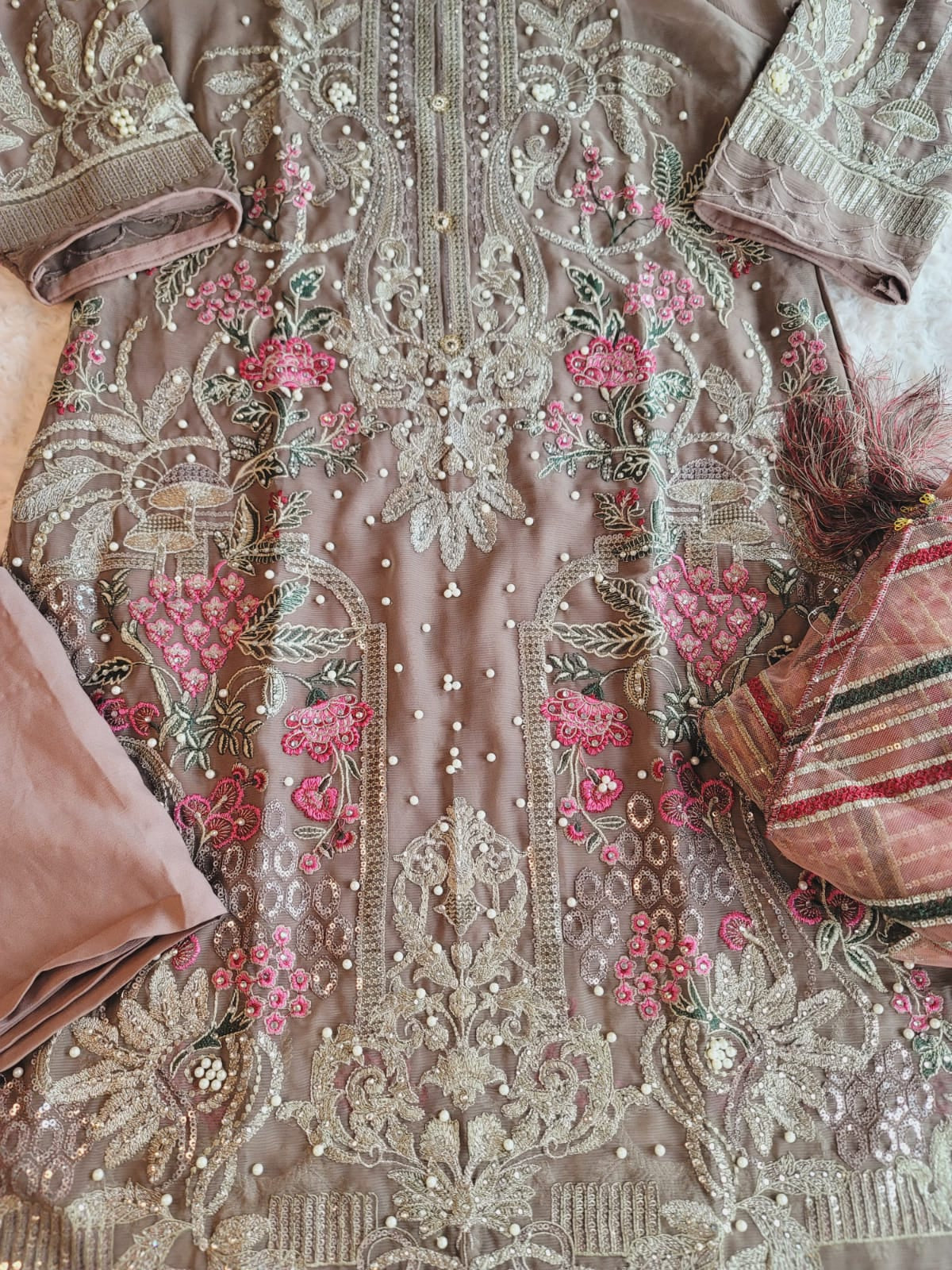 Pakistani Stitched Embroidery Party Wear Dresses Ready To Ship