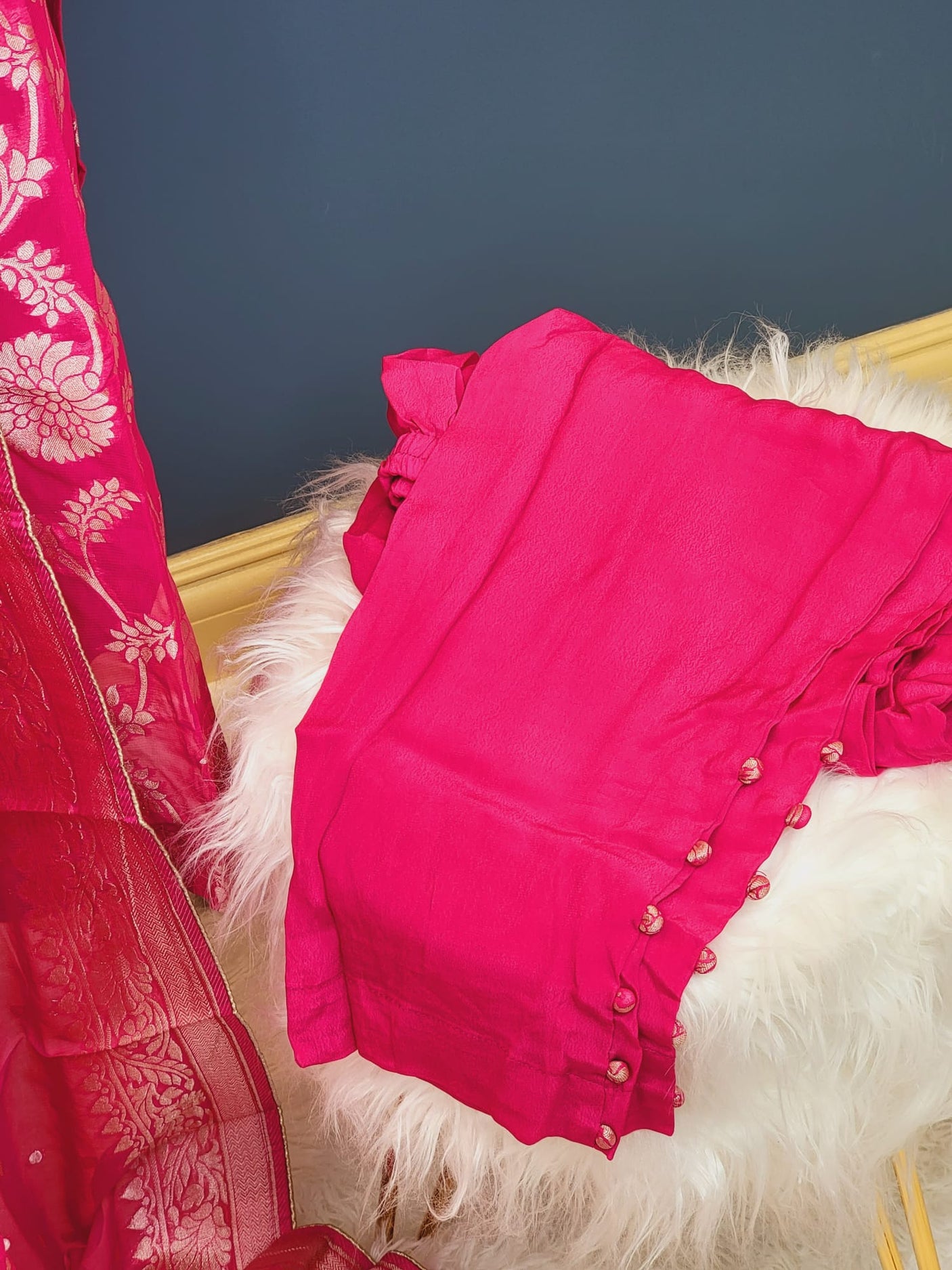 Pure Khaddi Georgette Banarasi Salwer Kamiz