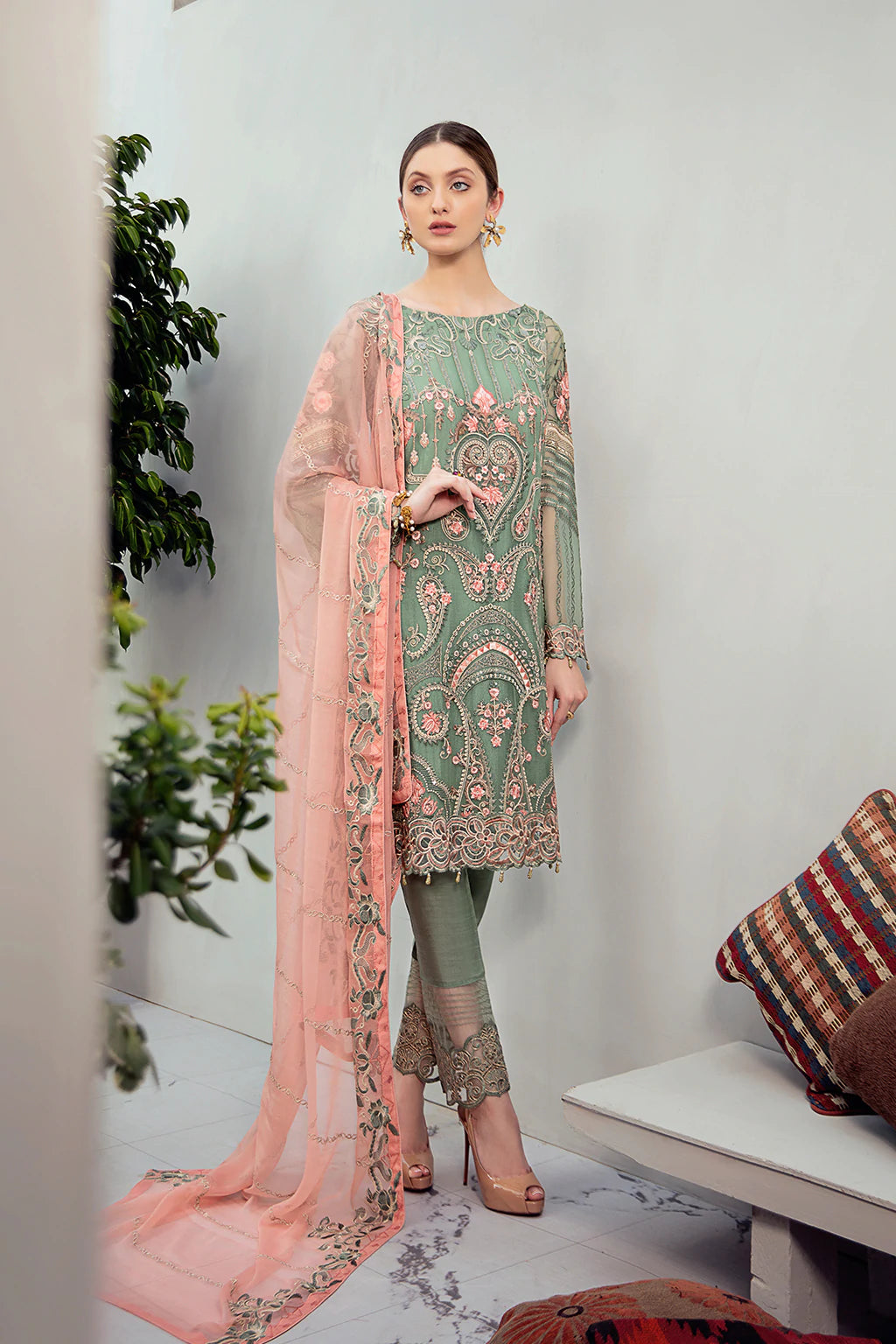 Rangoon By Ramsha Luxury Chiffon Embroidered Collection -100% Original Guaranteed
