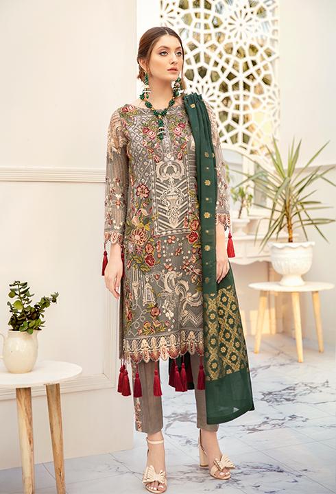 Rangoon By Ramsha Luxury Chiffon Embroidered Collection -100% Original Guaranteed