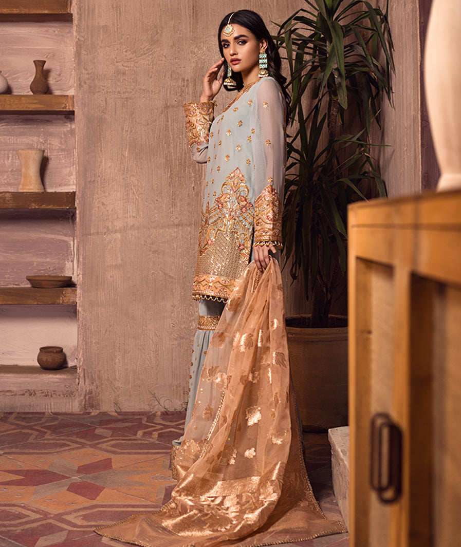 Zarif Festive Luxury Chiffon Embroidered 2021 -100% Original Guaranteed