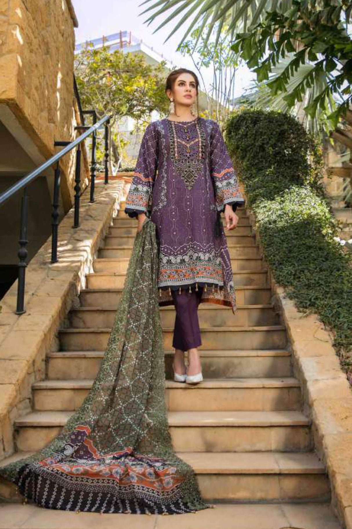 Jaan-E-Ada Digital Print and Embroidered Lawn Collection By Tawakkal 100% Original