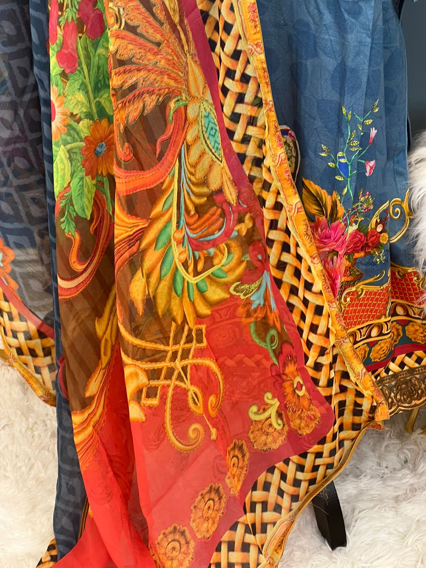 Pakistani Stitched Embroidery luxury lawn Dresses Ready To Ship