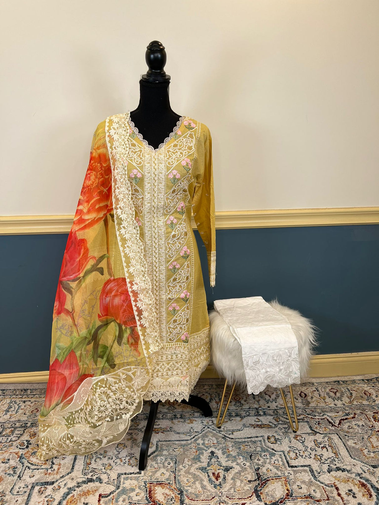 Luxury Embroidered lawn Ready To Ship