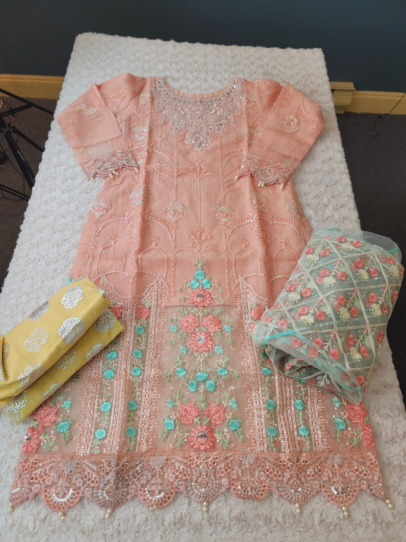 Pakistani Stitched Embroidery Party Wear Dresses Ready To Ship