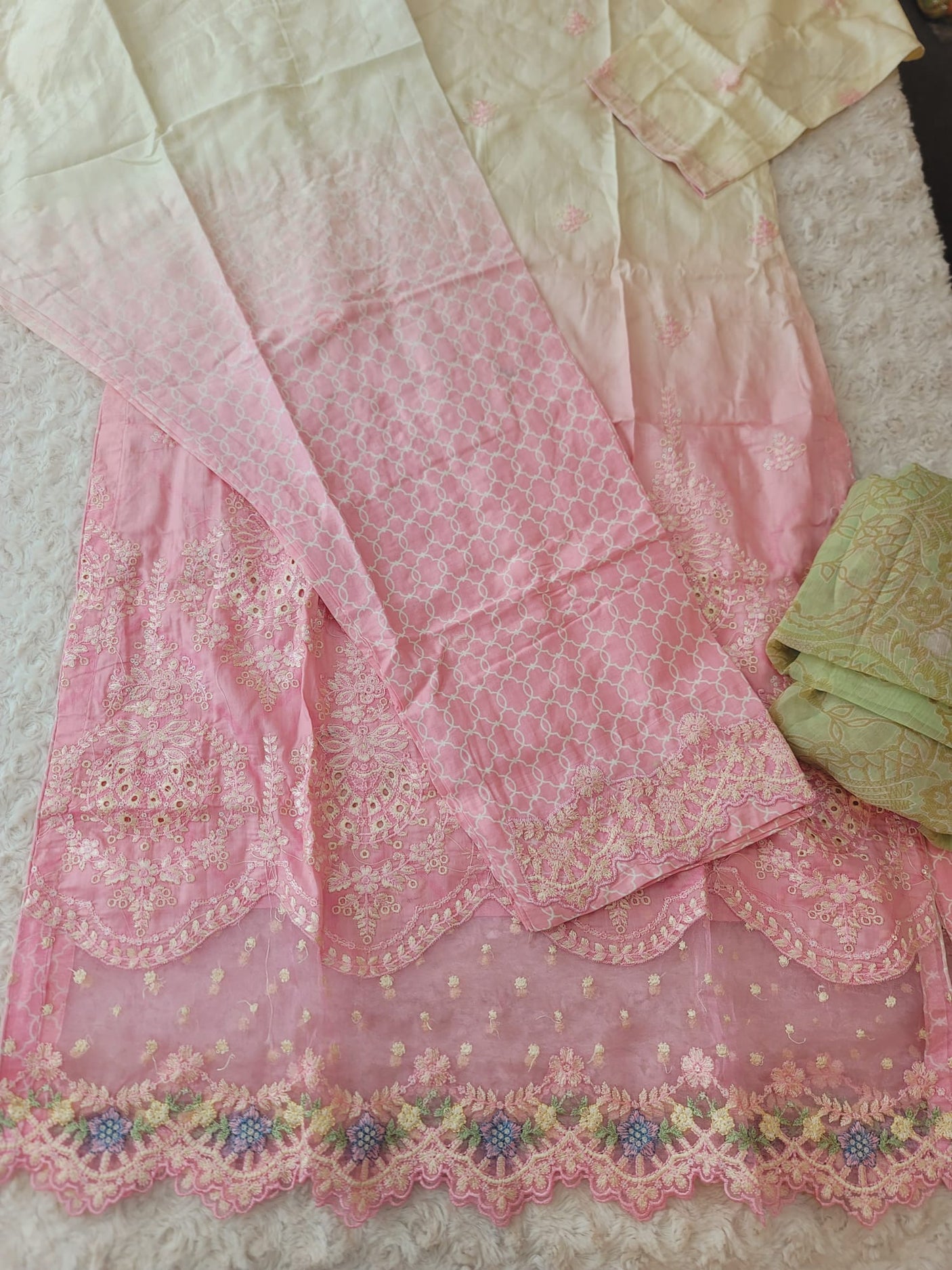 Pakistani Stitched lawn Embroidered Salwar kameez ready to ship