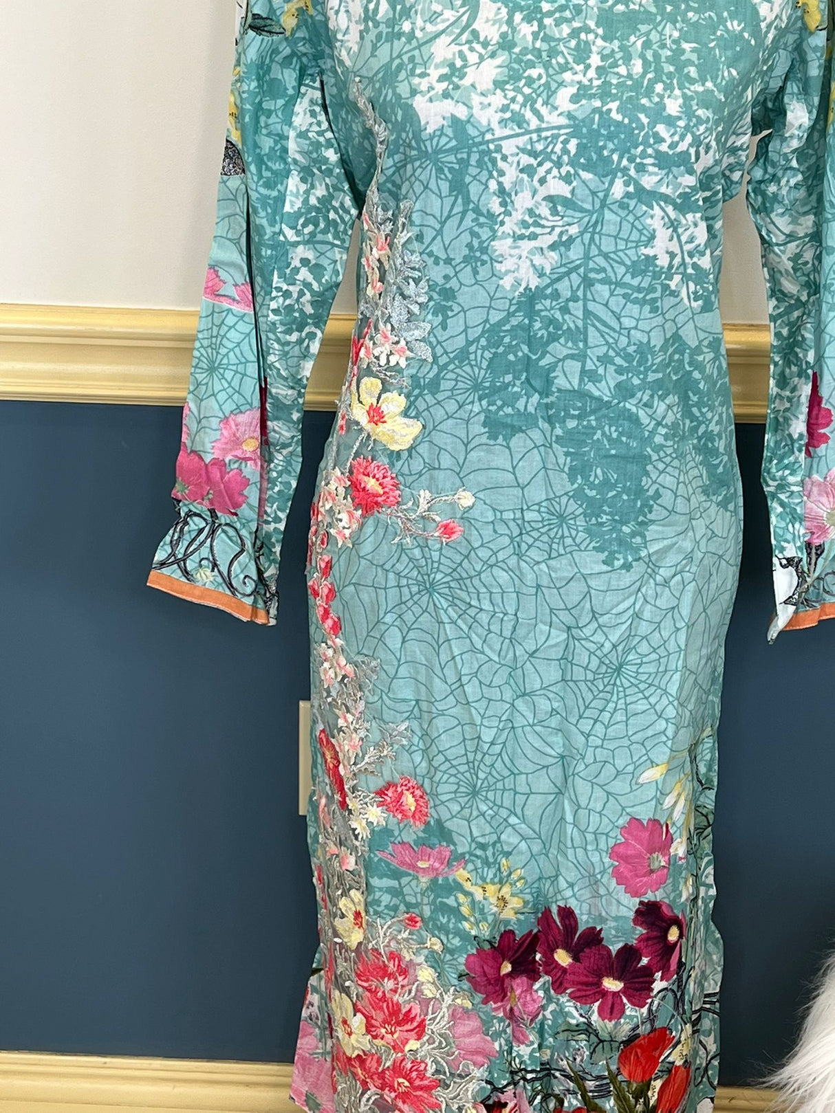 Pakistani Stitched Embroidery Lawn Suit Ready To Ship