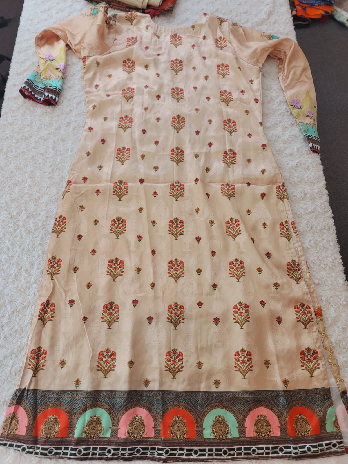 Indian Silk Stitched Embroidery Suit Ready To Ship