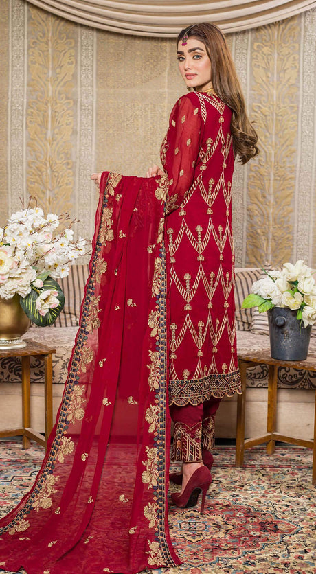 Zainab Fazlani Luxury Embrodered chiffon Collection 100% Original