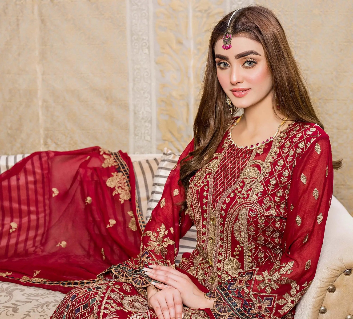 Zainab Fazlani Luxury Embrodered chiffon Collection 100% Original