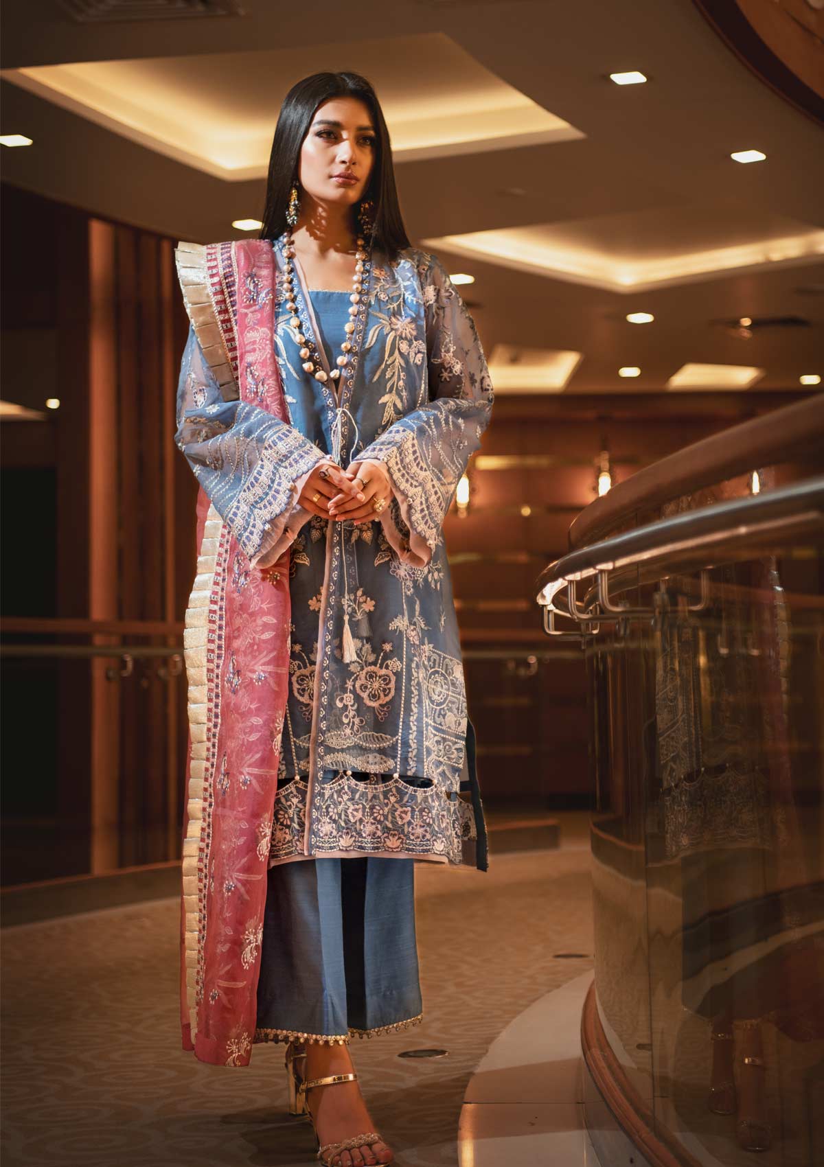 AIK Embroidered Chiffon Collection-100% Original Guaranteed