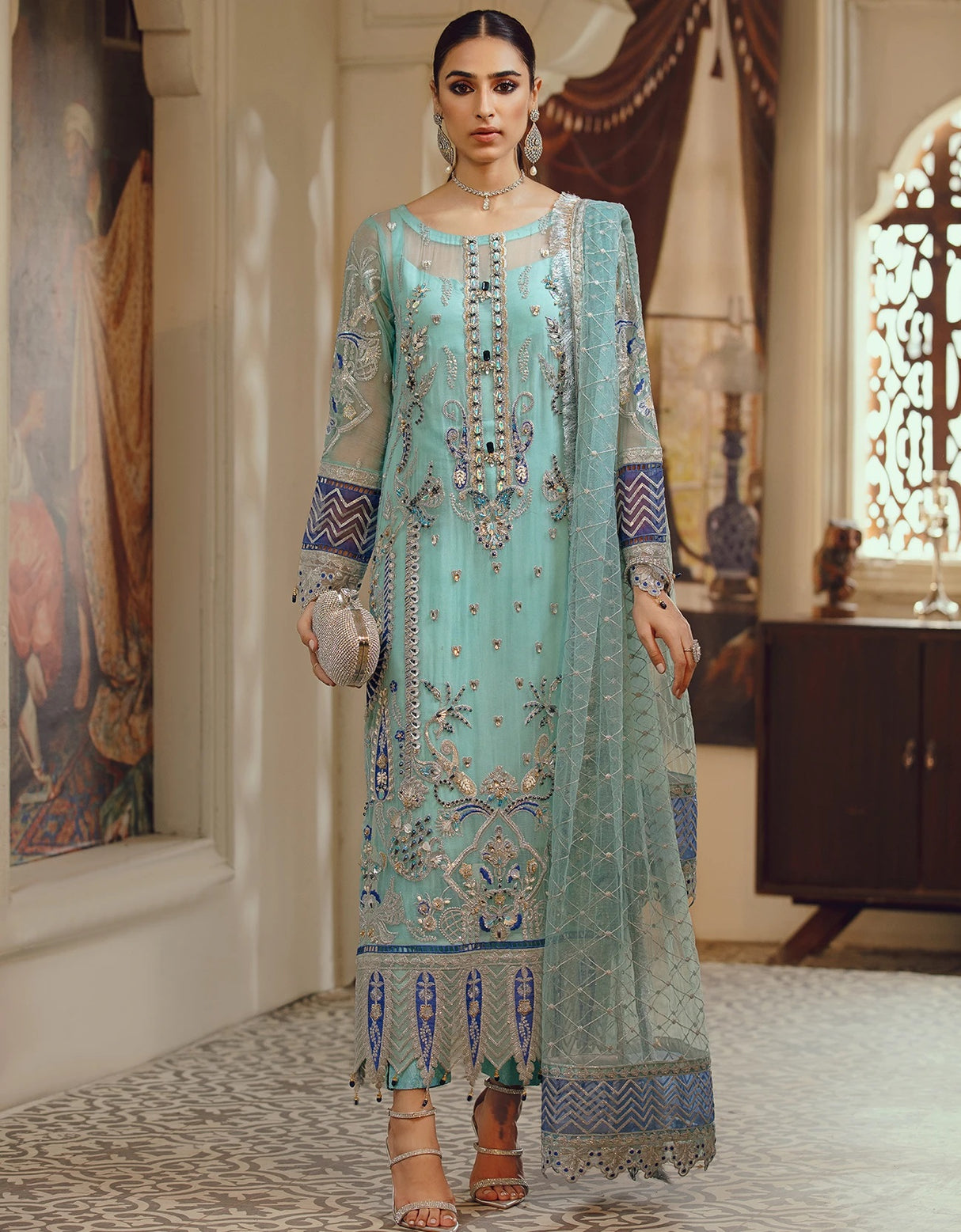 Belle Robe by Emaan Adeel Luxury Chiffon Embroidered Collection 2021 100% Original Guaranteed