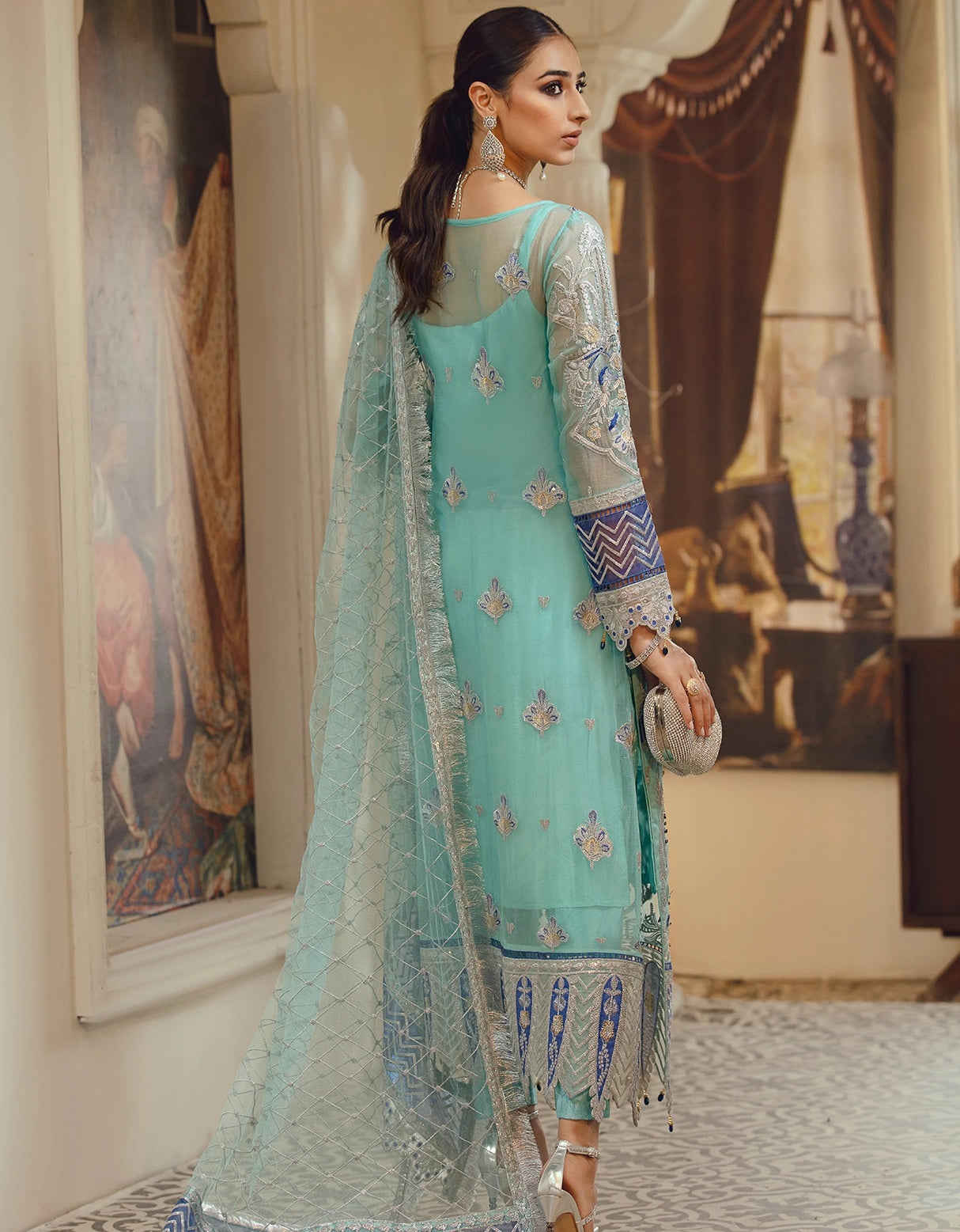 Belle Robe by Emaan Adeel Luxury Chiffon Embroidered Collection 2021 100% Original Guaranteed