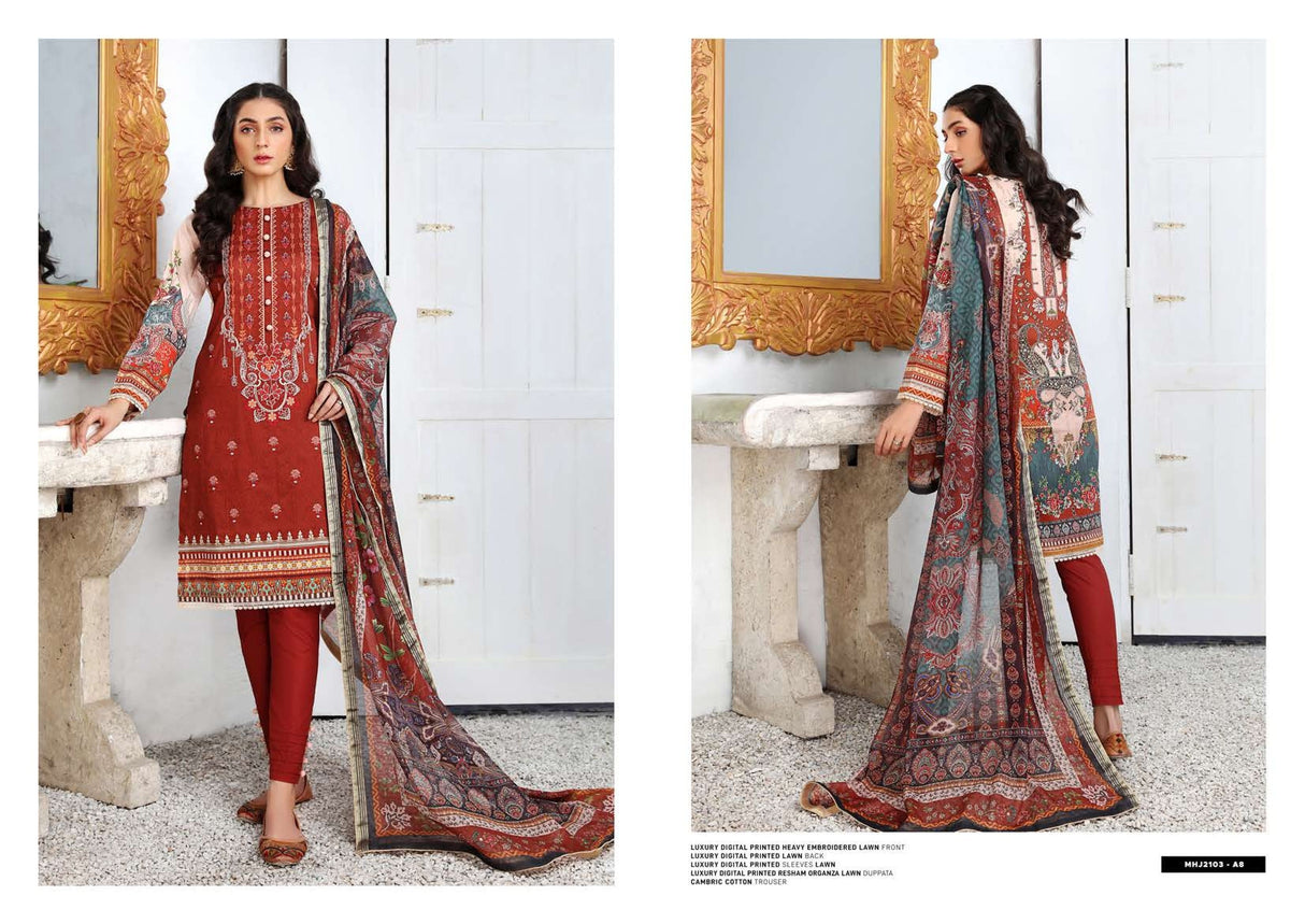 Mahajal Embroidered Lawn Collection 2021 -100% Original Guaranteed