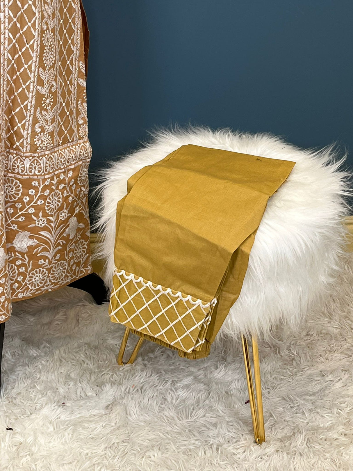 Indian Cotton Stitched Embroidery Suit Ready To Ship