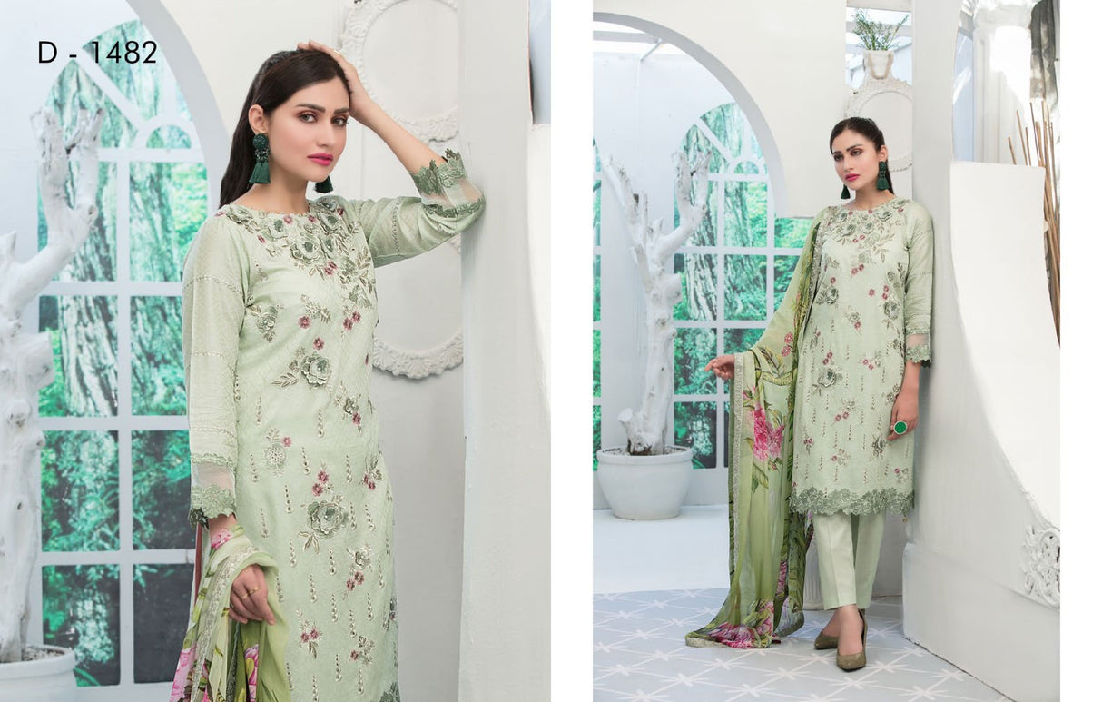 In-Vogue Luxury By Tawakkal Embroidered Lawn Collection 2021 -100% Original Guaranteed