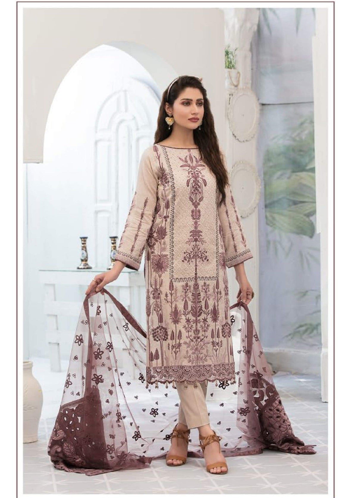 In-Vogue Luxury By Tawakkal Embroidered Lawn Collection 2021 -100% Original Guaranteed