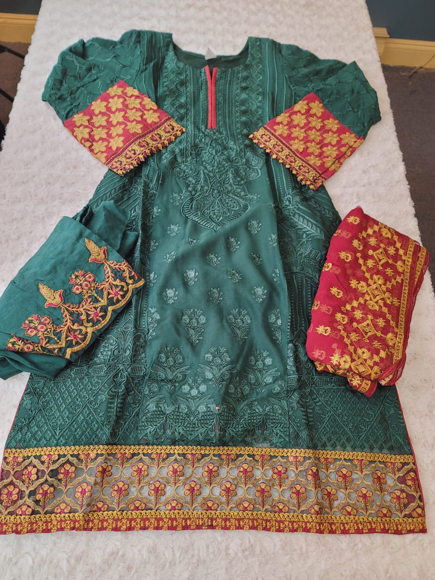 Pakistani Stitched Embroidery Party Wear Dresses Ready To Ship