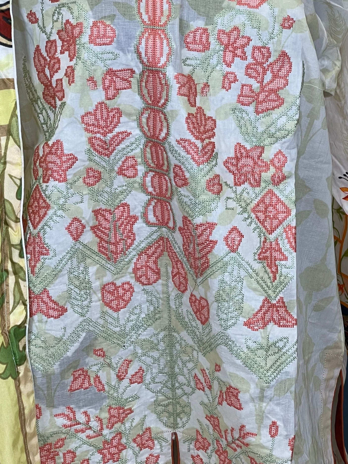 Pakistani lawn stitched Embroidered Suit Ready To Ship