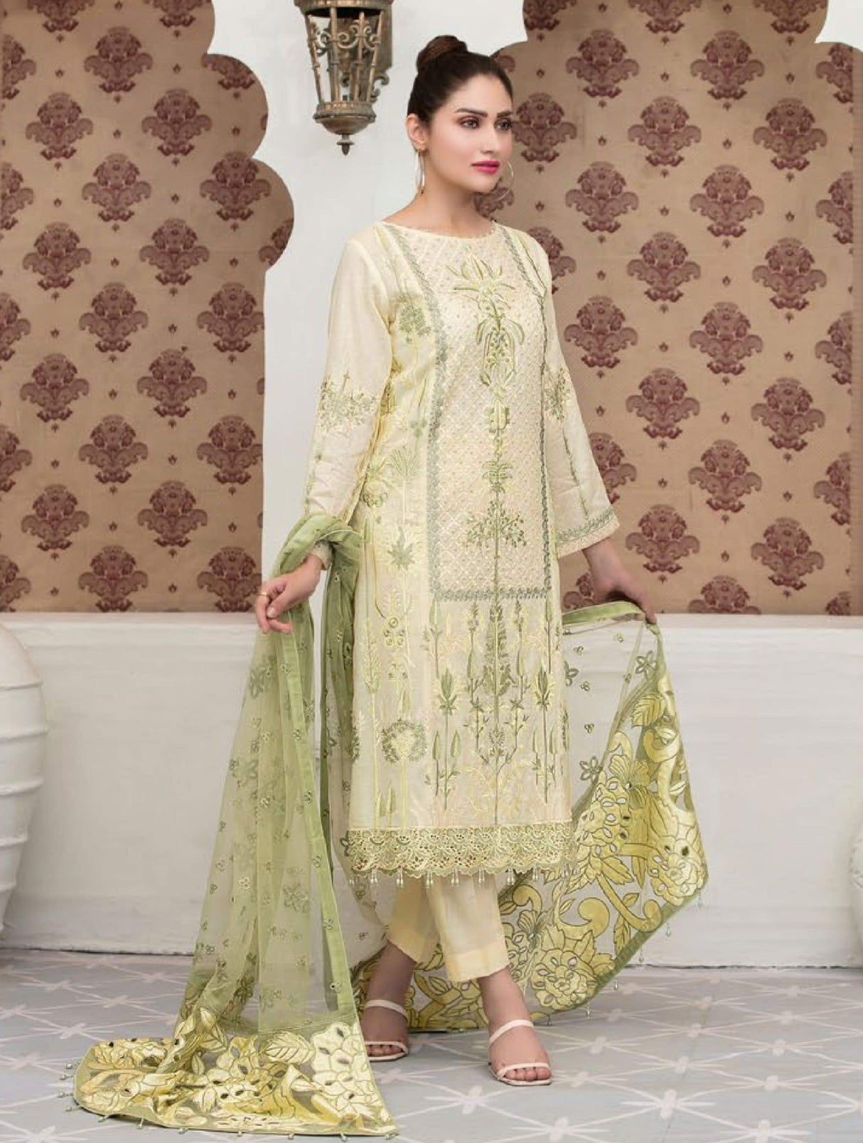 In-Vogue Luxury By Tawakkal Embroidered Lawn Collection 2021 -100% Original Guaranteed