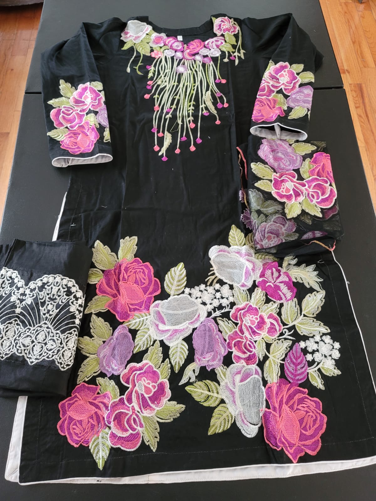 Pakistani Stitched Embroidery Lawn Suit Ready To Ship