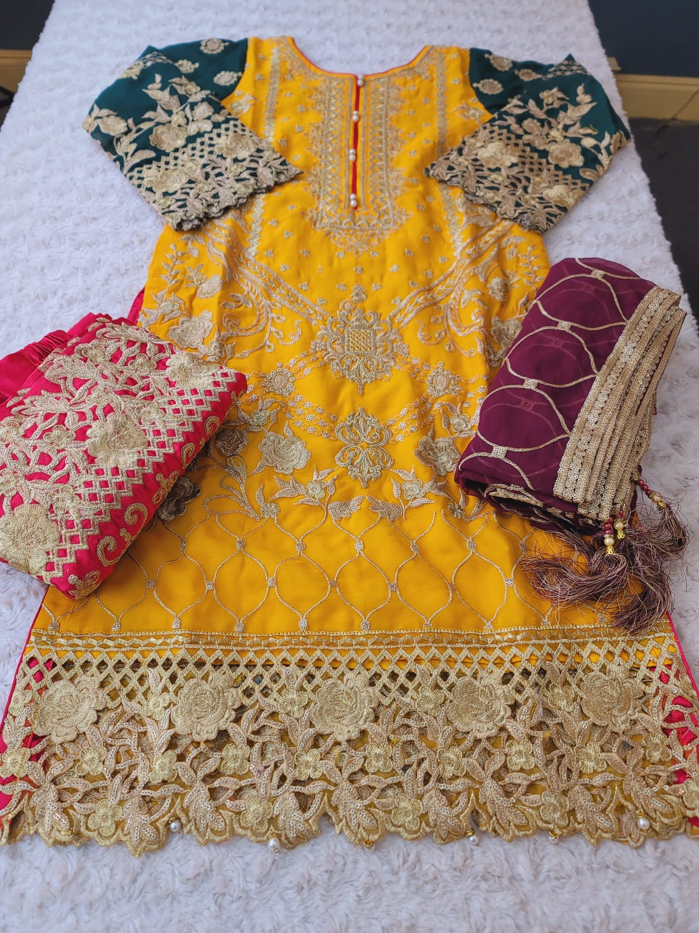 Pakistani Stitched Embroidery Party Wear Dresses Ready To Ship