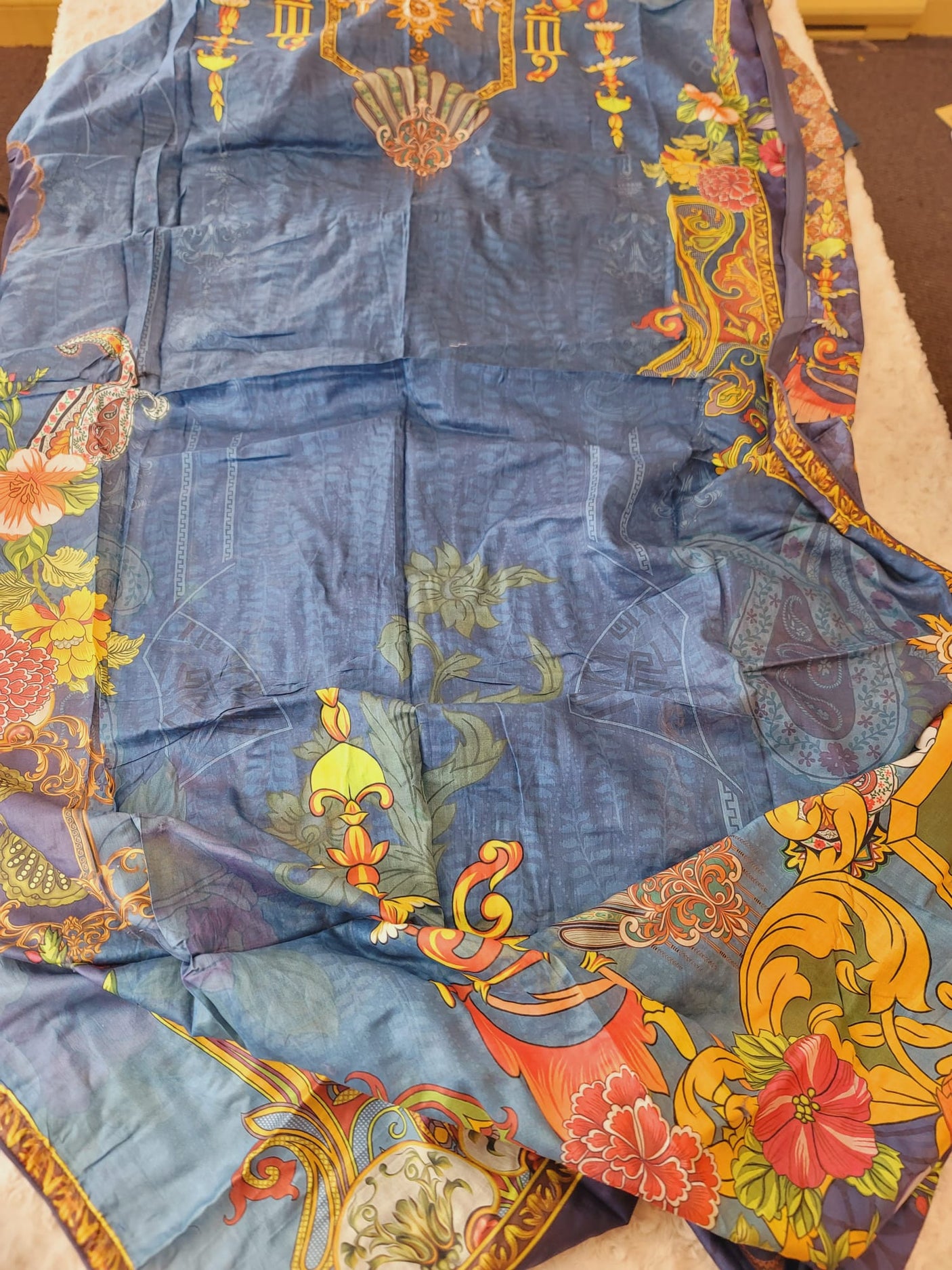 Pakistani Stitched lawn Embroidered Salwar kameez ready to ship