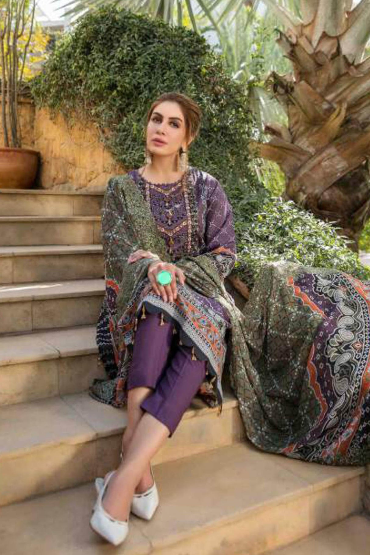 Jaan-E-Ada Digital Print and Embroidered Lawn Collection By Tawakkal 100% Original