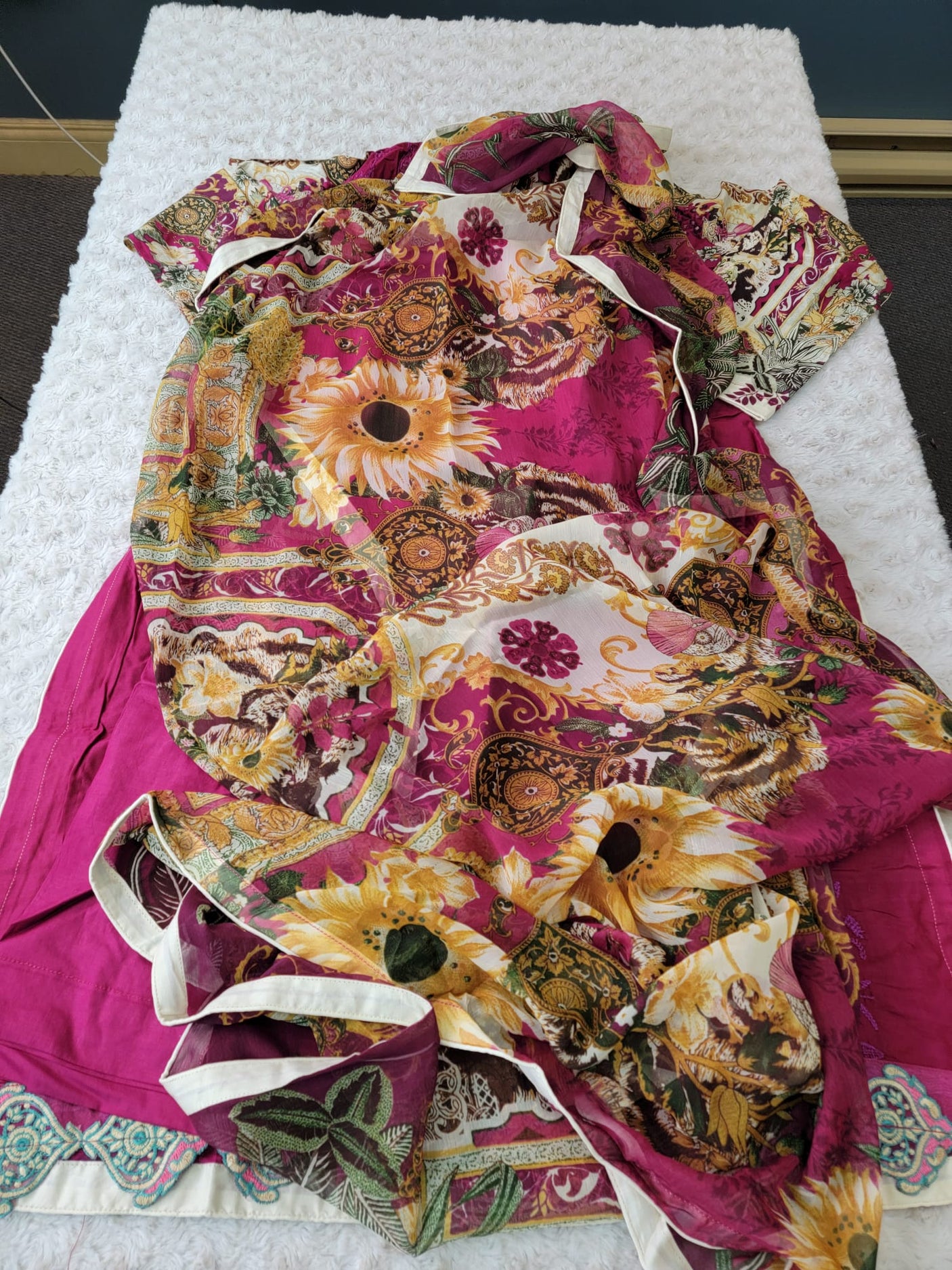 Pakistani Stitched Embroidery Lawn Suit Ready To Ship