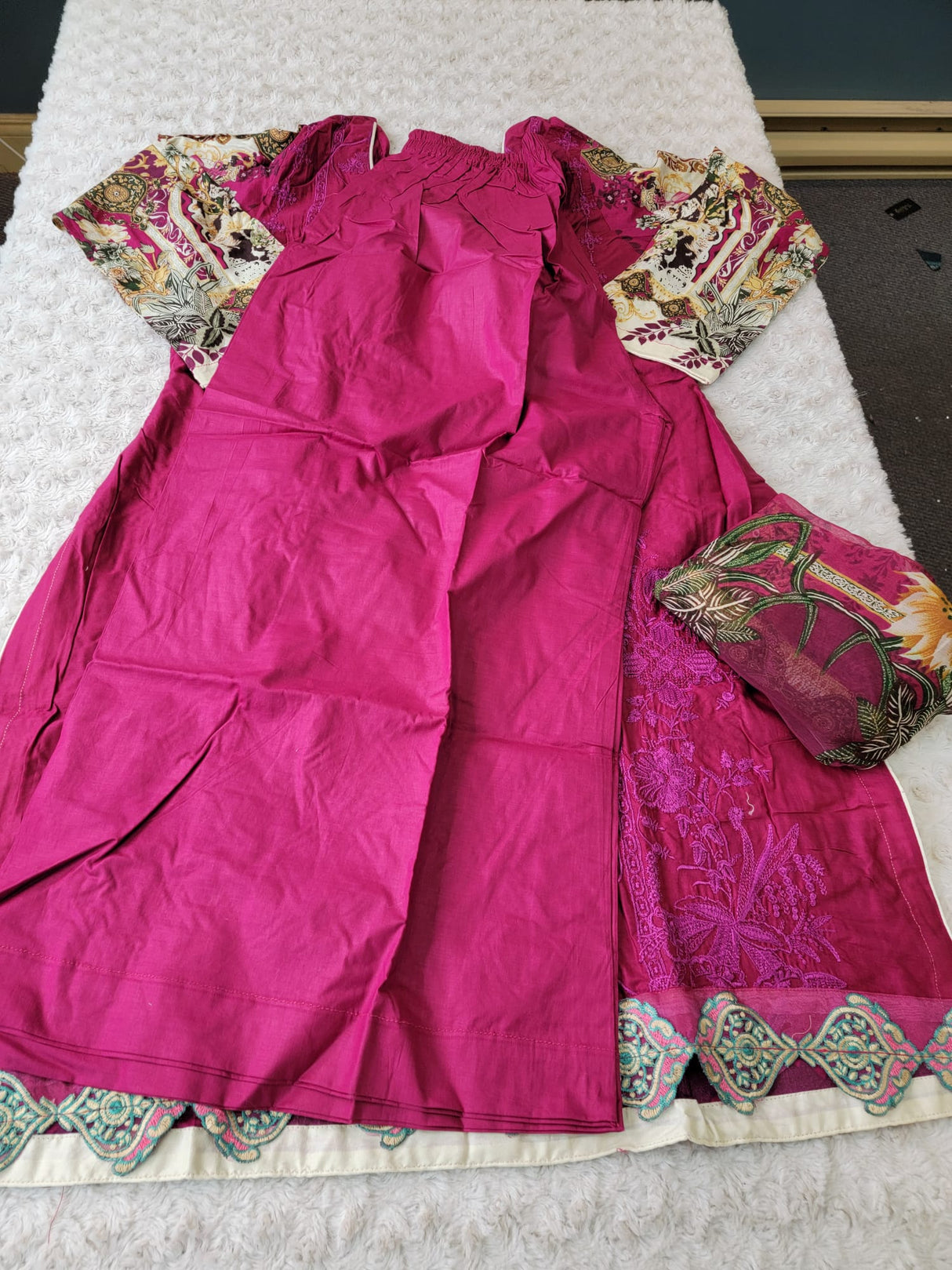 Pakistani Stitched Embroidery Lawn Suit Ready To Ship