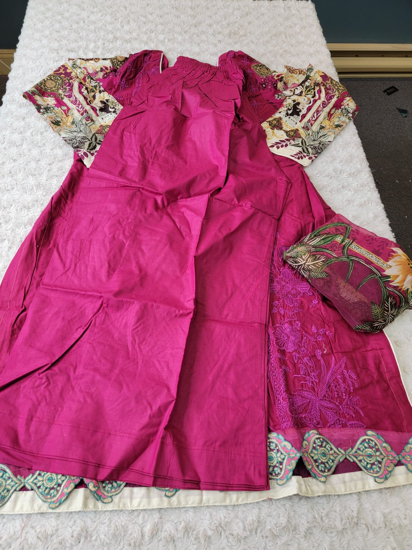 Pakistani Stitched Embroidery Lawn Suit Ready To Ship