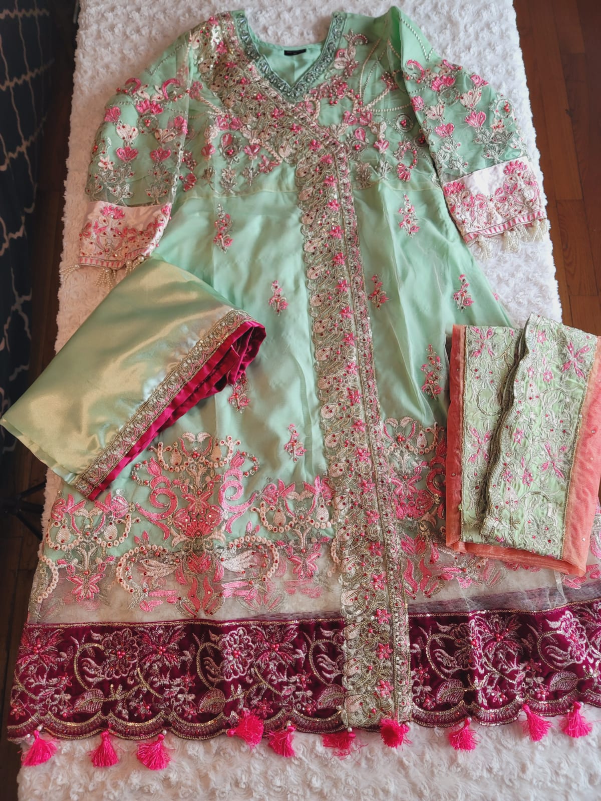 Pakistani Stitched Embroidery Party Wear Dresses Ready To Ship