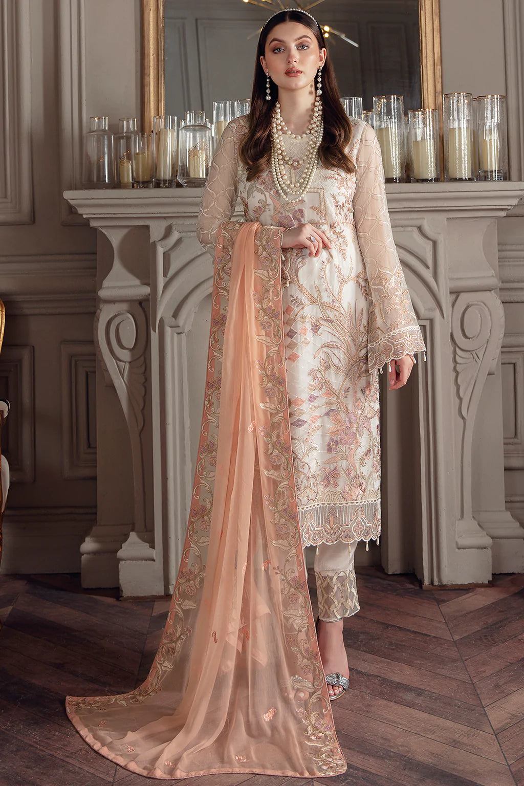 Chevron by Ramsha Luxury Chiffon Embroidered Collection