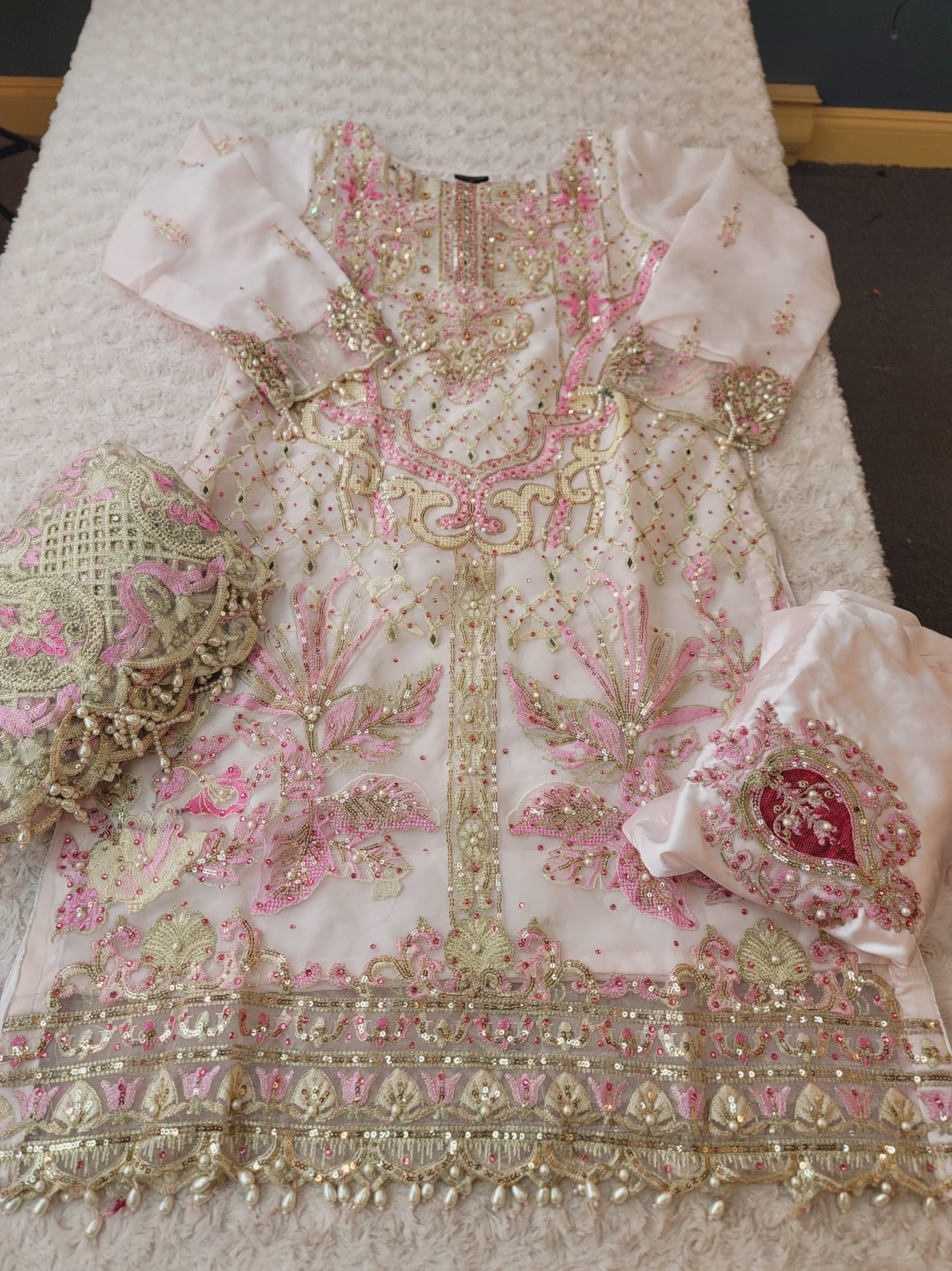 Pakistani Stitched Embroidery Party Wear Dresses Ready To Ship