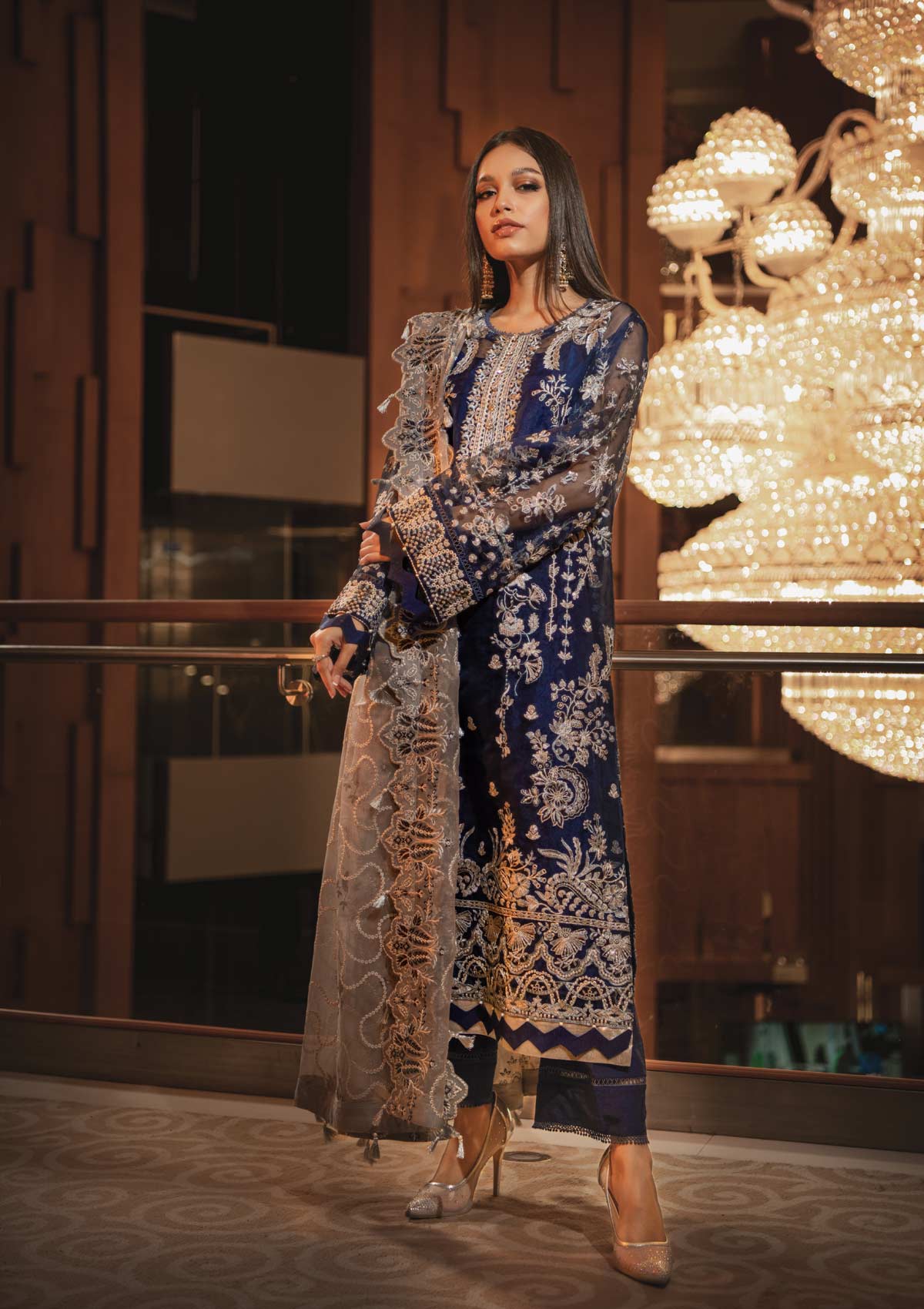 AIK Embroidered Chiffon Collection-100% Original Guaranteed
