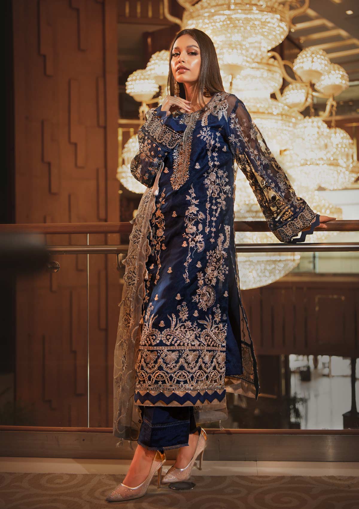 AIK Embroidered Chiffon Collection-100% Original Guaranteed